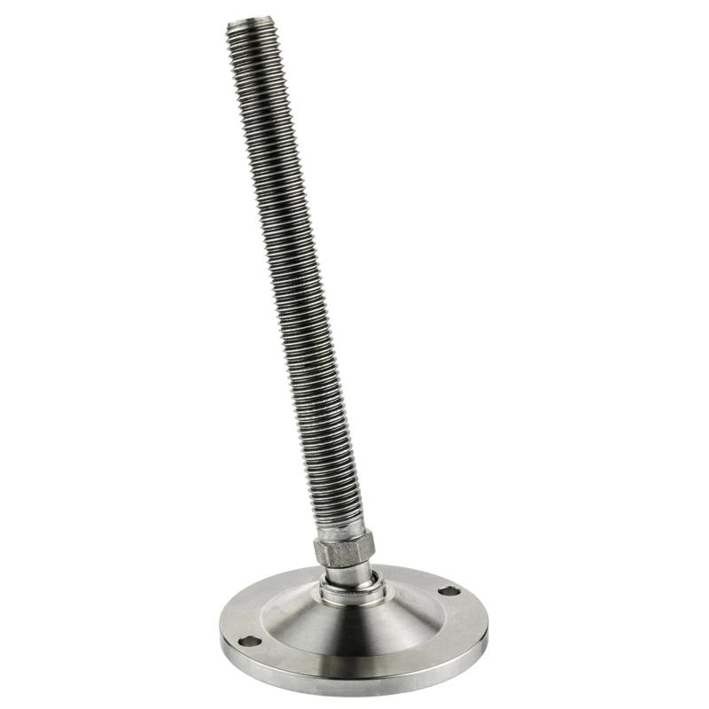 Nu-Tech Engineering M16 Adjustable Foot 80 mm Diameter Stainless Steel 1750 kg Static Load Capacity 10 ° Tilt Angle A200/011