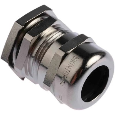 Lapp SKINTOP Series 25 Cable Gland Nickel-Plated Brass PG16 Thread Size, 8-14 mm Cable Diameter, IP68 Rated 52103240+53112240
