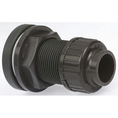 Georg Fischer Plastic Pipe Fitting Straight Tank Adapter 3/8 in 161050225
