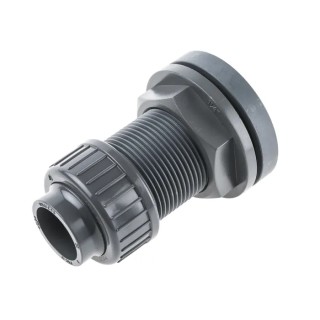 Georg Fischer Plastic Pipe Fitting Straight Press Fit Tank Adapter 25 mm 1-1/4 in 161050247