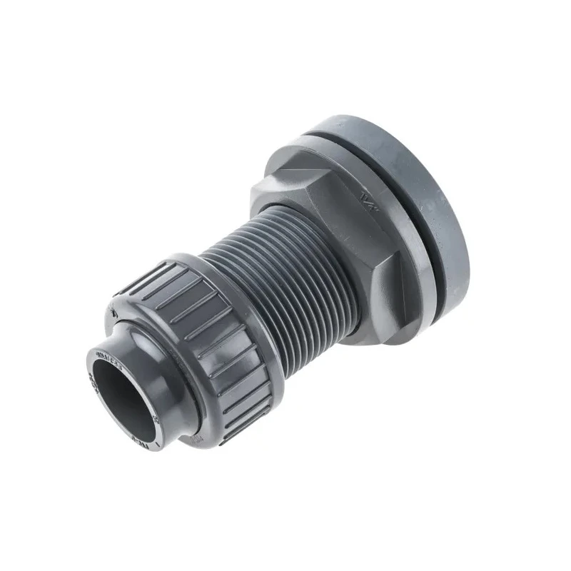 Georg Fischer Plastic Pipe Fitting Straight Press Fit Tank Adapter 25 mm 1-1/4 in 161050247
