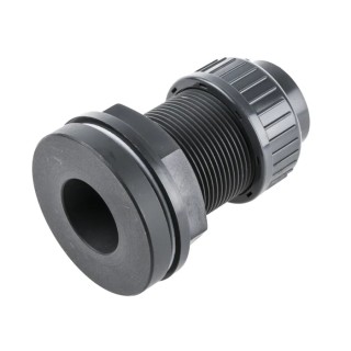 Georg Fischer Plastic Pipe Fitting Straight Press Fit Tank Adapter 32 mm 1-1/2 in 161050248
