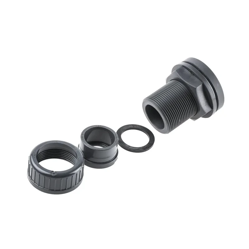 Georg Fischer Plastic Pipe Fitting Straight Press Fit Tank Adapter 32 mm 1-1/2 in 161050248