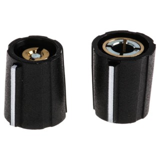 Sifam Black Nylon Potentiometer Knob 11.5 mm Diameter, 14 mm Height, 4 mm Circular Shaft SP111 004 BLACK