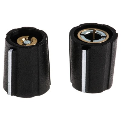 Sifam Black Nylon Potentiometer Knob 11.5 mm Diameter, 14 mm Height, 4 mm Circular Shaft SP111 004 BLACK