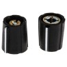 Sifam Black Nylon Potentiometer Knob 11.5 mm Diameter, 14 mm Height, 4 mm Circular Shaft SP111 004 BLACK