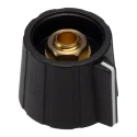 Sifam 21.5 mm Knob Diameter Black Nylon Potentiometer Knob for 6.35 mm Circular Shaft SP211 250 BLACK