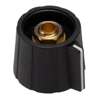 Sifam 21.5 mm Knob Diameter Black Nylon Potentiometer Knob for 6.35 mm Circular Shaft SP211 250 BLACK