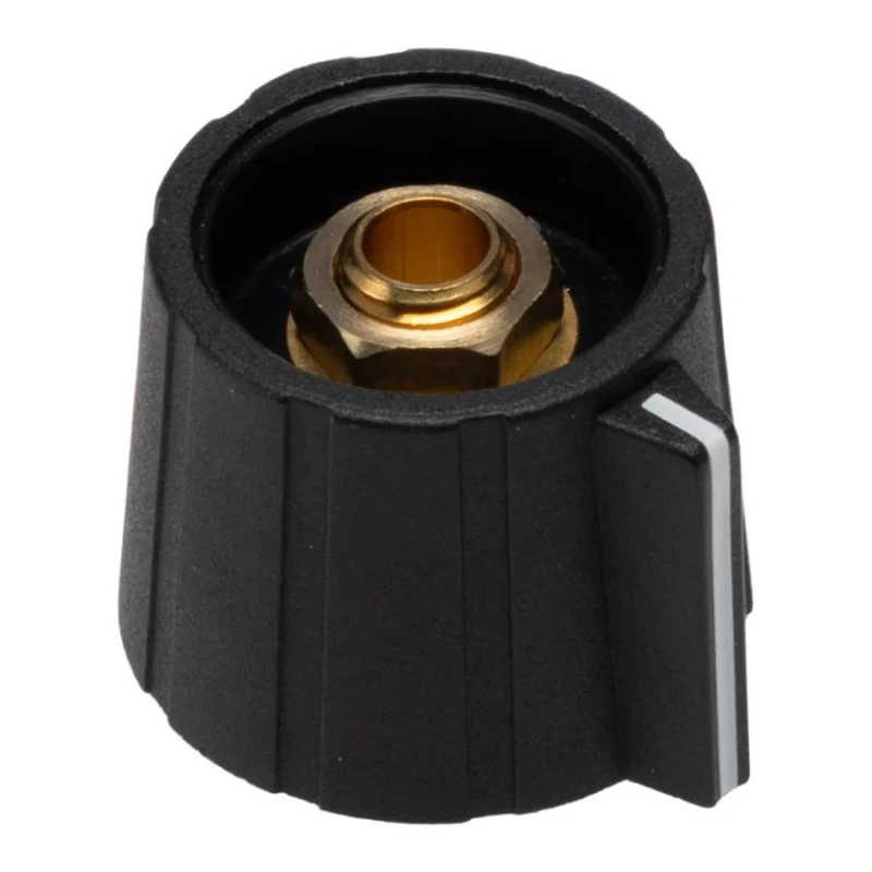 Sifam 21.5 mm Knob Diameter Black Nylon Potentiometer Knob for 6.35 mm Circular Shaft SP211 250 BLACK
