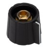 Sifam 21.5 mm Knob Diameter Black Nylon Potentiometer Knob for 6.35 mm Circular Shaft SP211 250 BLACK