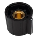 Sifam 21.5 mm Knob Diameter Black Nylon Potentiometer Knob for 6.35 mm Circular Shaft SP211 250 BLACK