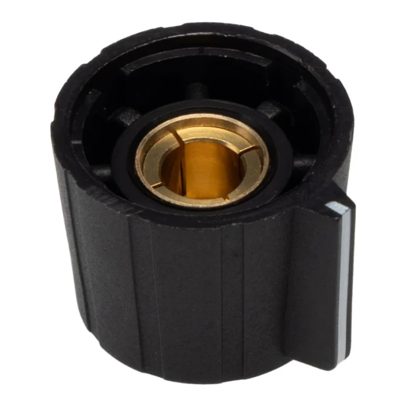 Sifam 21.5 mm Knob Diameter Black Nylon Potentiometer Knob for 6.35 mm Circular Shaft SP211 250 BLACK
