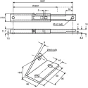 Pinet Stainless Steel Drawer Slide, 50kg Load, 175mm Closed Length 24-A-3560