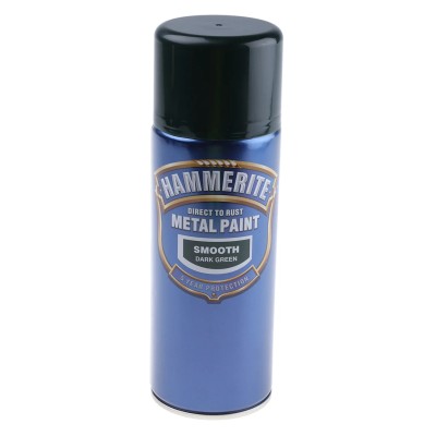 Hammerite 400 ml Green Smooth Spray Paint 5092821, Direct To Rust Metal Paint Smooth Aerosol