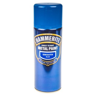 Hammerite 400 ml Blue Smooth Spray Paint Direct To Rust Metal Paint Smooth Aerosol 5092970