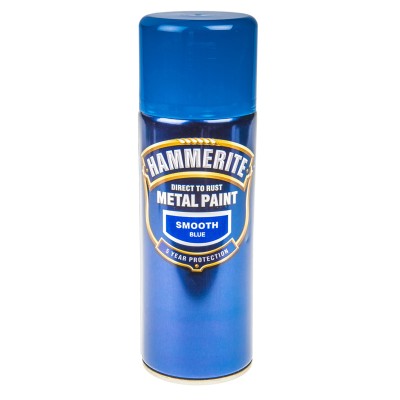 Hammerite 400 ml Blue Smooth Spray Paint Direct To Rust Metal Paint Smooth Aerosol 5092970