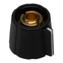 Sifam 15.5 mm Knob Diameter Black Potentiometer Knob for 6.35 mm Shaft Circular SP151 250 BLACK