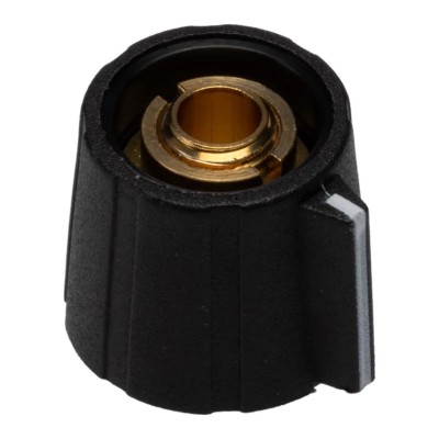 Sifam 15.5 mm Knob Diameter Black Potentiometer Knob for 6.35 mm Shaft Circular SP151 250 BLACK