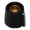 Sifam 15.5 mm Knob Diameter Black Potentiometer Knob for 6.35 mm Shaft Circular SP151 250 BLACK