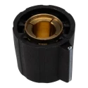 Sifam 15.5 mm Knob Diameter Black Potentiometer Knob for 6.35 mm Shaft Circular SP151 250 BLACK