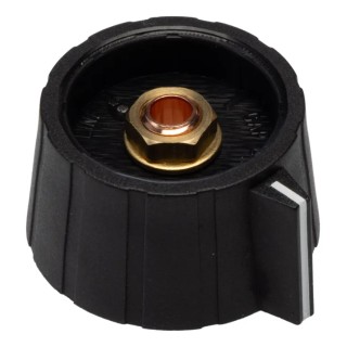 Sifam Black Nylon Potentiometer Knob 29.5 mm Diameter, 17.9 mm Height, for 6 mm Circular Shaft SP291 006 BLACK