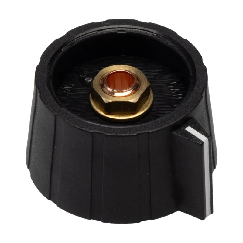Sifam Black Nylon Potentiometer Knob 29.5 mm Diameter, 17.9 mm Height, for 6 mm Circular Shaft SP291 006 BLACK