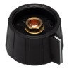 Sifam Black Nylon Potentiometer Knob 29.5 mm Diameter, 17.9 mm Height, for 6 mm Circular Shaft SP291 006 BLACK
