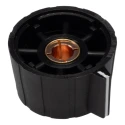 Sifam Black Nylon Potentiometer Knob 29.5 mm Diameter, 17.9 mm Height, for 6 mm Circular Shaft SP291 006 BLACK