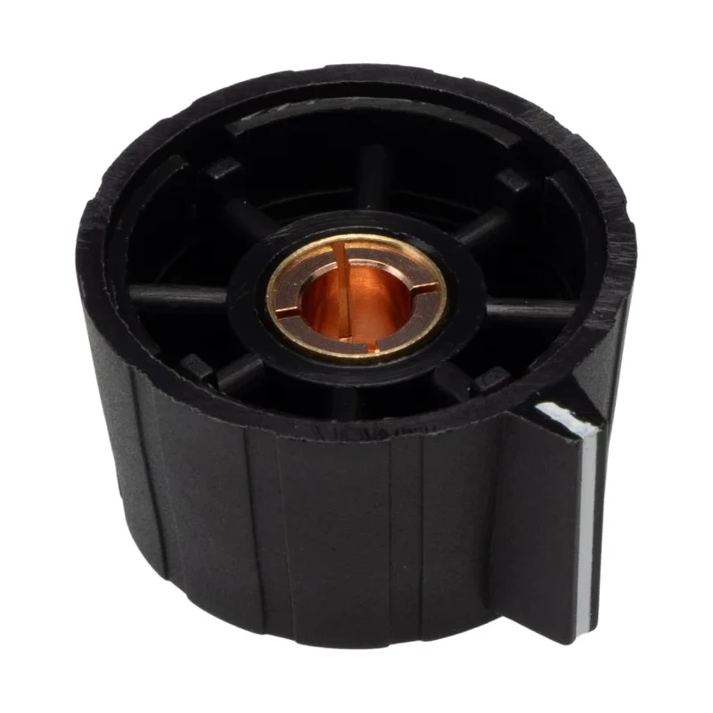Sifam Black Nylon Potentiometer Knob 29.5 mm Diameter, 17.9 mm Height, for 6 mm Circular Shaft SP291 006 BLACK