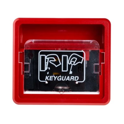 Hoyles K1000 Series Red Fire Alarm Call Point, Snatch-off Plastic Window Operated, Indoor, Battery-Powered K1010R