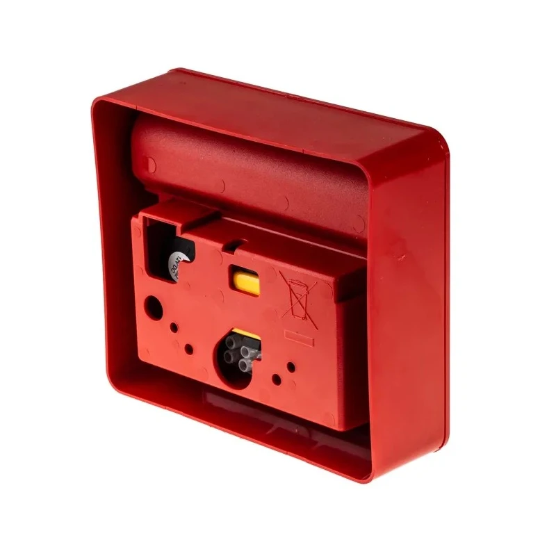 Hoyles K1000 Series Red Fire Alarm Call Point, Snatch-off Plastic Window Operated, Indoor, Battery-Powered K1010R