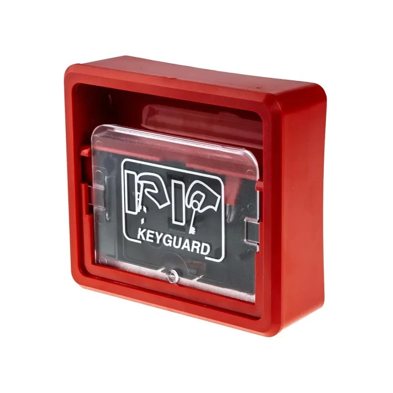 Hoyles K1000 Series Red Fire Alarm Call Point, Snatch-off Plastic Window Operated, Indoor, Battery-Powered K1010R
