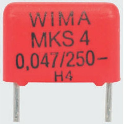WIMA Film Capacitor 330 nF 40V ac 63V dc Through Hole MKS4 