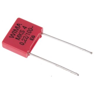 WIMA MKS4 Film Capacitor 220nF 63V AC 100V DC Through Hole MKS4