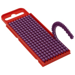 HellermannTyton Snap-On Pre-Printed Cable Marker, White Legend "7", Polyamide, 2-2.8 mm Cable Diameter, Violet Marker WIC1