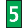 HellermannTyton WIC2 Snap-On Cable Marker Polyamide Green, Pre-Printed "5", 5.6mm Width, 3.8mm Max Cable Diameter WIC2