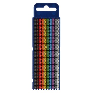 HellermannTyton Snap-On Cable Marker, Pre-Printed 0-9, Polyamide, 2.8-3.8 mm Cable Diameter, Halogen Free, Vibration WIC2