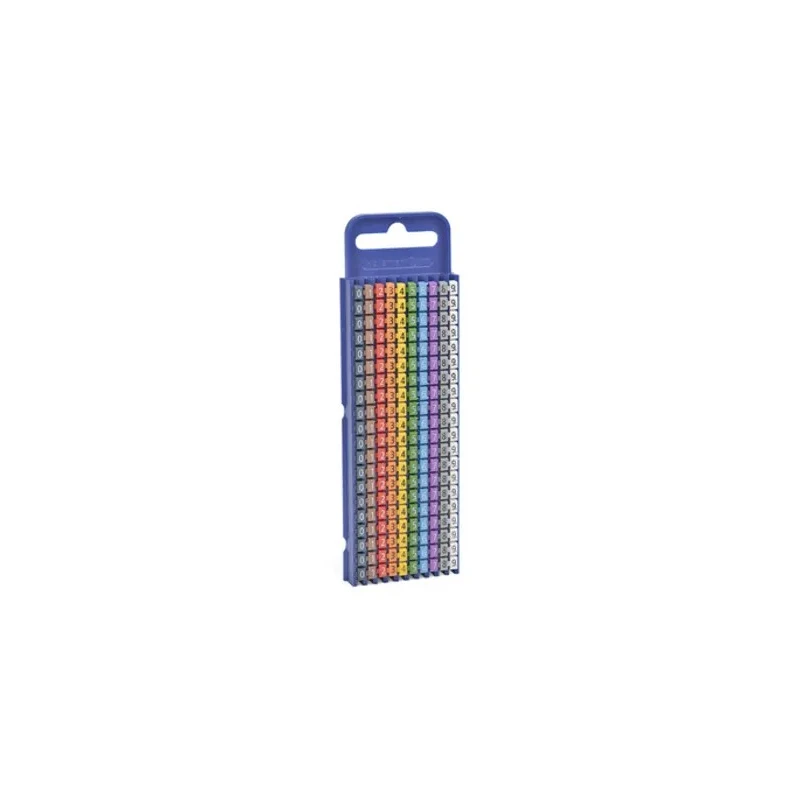 HellermannTyton Snap-On Cable Marker, Pre-Printed 0-9, Polyamide, 2.8-3.8 mm Cable Diameter, Halogen Free, Vibration WIC2