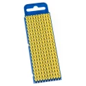 HellermannTyton Snap-On Pre-Printed Cable Marker Black Legend Yellow Polyamide 66 3mm x 5.6mm, 2.8-3.8mm Cable Diameter WIC2
