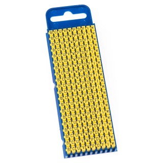 HellermannTyton Snap-On Pre-Printed Cable Marker Black Legend Yellow Polyamide 66 3mm x 5.6mm, 2.8-3.8mm Cable Diameter WIC2