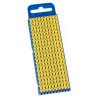 HellermannTyton Snap-On Pre-Printed Cable Marker Black Legend Yellow Polyamide 66 3mm x 5.6mm, 2.8-3.8mm Cable Diameter WIC2