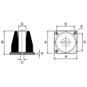 Paulstra Hutchinson Anti-Vibration Mount Bump Stop 85 mm Height 51408560