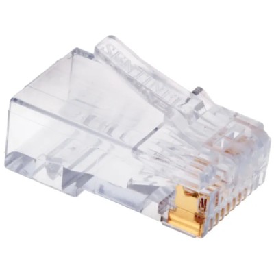 Sentinel RJ45 Connector Male Cable Cat5e Unshielded Straight 1 Port 8 Way RJ45 