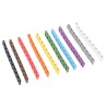 HellermannTyton Snap-On Pre-Printed Cable Marker for 4.3-5.3 mm Diameter Cables, Polyamide, Multicolour, 3 mm Length WIC3