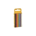 HellermannTyton Snap-On Pre-Printed Cable Marker for 4.3-5.3 mm Diameter Cables, Polyamide, Multicolour, 3 mm Length WIC3