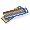 HellermannTyton Snap-On Pre-Printed Cable Marker for 4.3-5.3 mm Diameter Cables, Polyamide, Multicolour, 3 mm Length WIC3