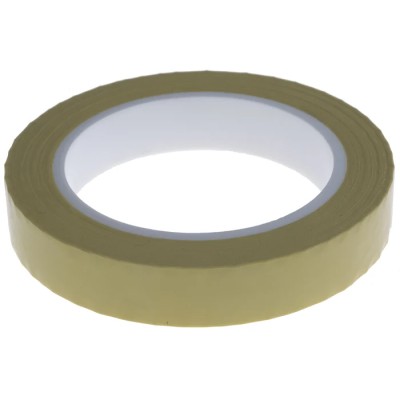 RS PRO Yellow Polyester Film Electrical Tape 19mm x 66m Rubber Adhesive Breakdown Voltage 4500V 408-9495