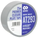 Advance Tapes Closure Plate Tape AT293 Cloth Tape, 25 m x 50 mm, Silver, Gloss Finish AT293