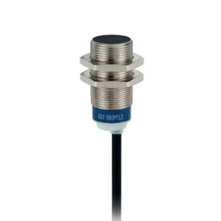 Telemecanique Sensors Threaded Barrel Inductive Proximity Sensor M18 x 1 PNP 24V dc, 8 mm Detection, 36V dc 200mA XS118B3PCL2
