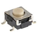 Omron Tactile Switch Button 0.8 mm Actuator Length SPST 50mA 24V DC Through Hole B3S-1000P